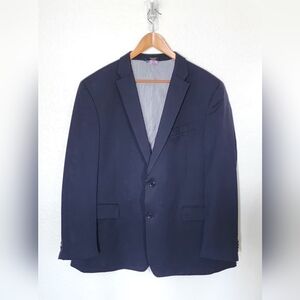 Tommy Hilfiger Men's Classic Wool Navy Blazer. Size 46R